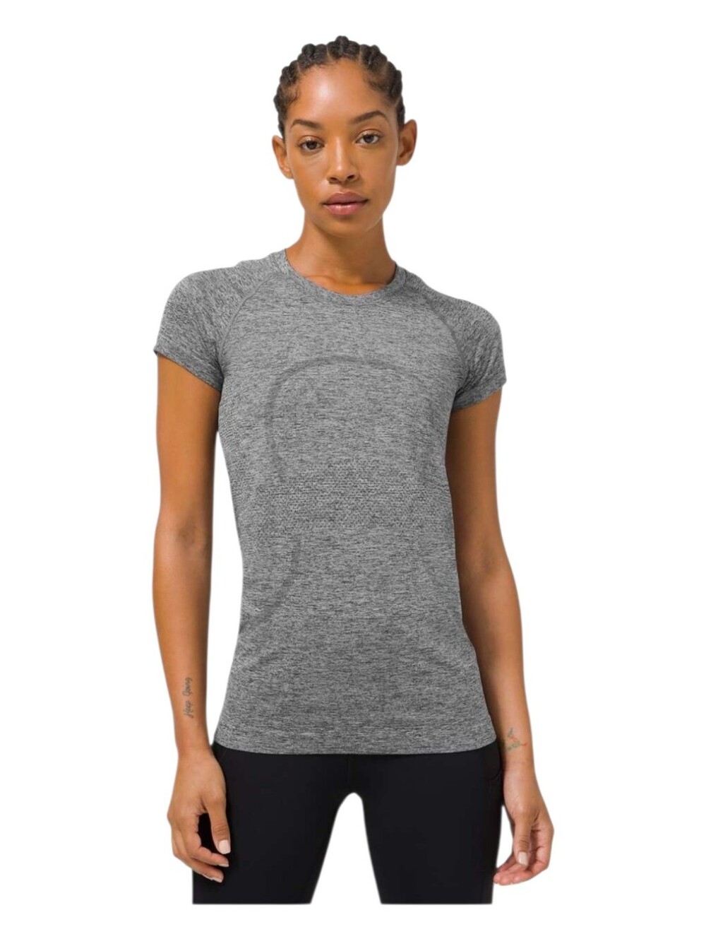 Lululemon Womens Silver Gray Short Sleeve Swiftly Tech 2.0 Top Size 2